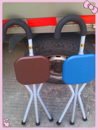 The elderly folding cane stool walking in light weight