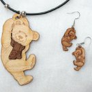 Multi layered wood veneer / plywood jewelry set