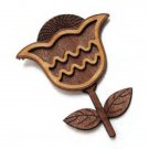 Multi layered wood veneer / plywood brooch