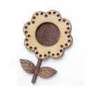Multi layered wood veneer / plywood brooch