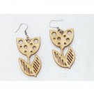 Multi layered wood veneer / plywood earring