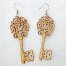 Multi layered wood veneer / plywood earring