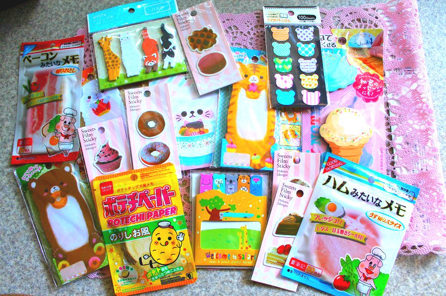 Kawaii Surprise Memo Pad/Notepads/Stick Markers Goodie Bag- Stationery Japan