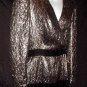 CLASSY Elegant COCKTAIL PARTY Dress METALLIC GOLD and BLACK VELVET Designer HALSTON Sexy Sz 8 M!