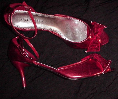 sparkly strappy high heels