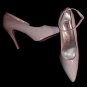 HOT SHINY WHITE Shoes FREDERICK'S of HOLLYWOOD STRAPPY STILETTO Pumps Size 12 w/4 1/2" High Heels!