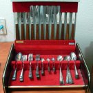 VINTAGE JAMES RYALS FULWOOD EPNS A1 SILVER PLATE FLATWARE COMPLETE SET 56 PIECES