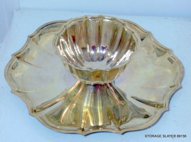 ONEIDA SILVER BOWL PLATE PLATTER COMBO SILVERPLATE CHIP & DIP SHRIMP & SAUCE