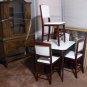 ANTIQUE VINTAGE FERGUSON FOLDING TABLE & 4 CHAIRS