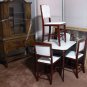 ANTIQUE VINTAGE FERGUSON FOLDING TABLE & 4 CHAIRS