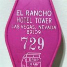 VINTAGE EL RANCHO HOTEL TOWER GUEST ROOM CASINO KEY FOB LAS VEGAS NV RM 729