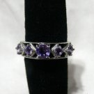 STERLING SILVER & AMETHYST LADIES RING WOMANS SIZE 7 925 NO SCRAP HERE!