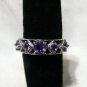 STERLING SILVER & AMETHYST LADIES RING WOMANS SIZE 7 925 NO SCRAP HERE!