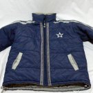NFL DALLAS COWBOYS FOOTBALL REVERSABLE WINTER JACKET SIZE CH REVERSIBLE
