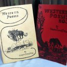 LOT 2 1ST EDITIONS SIGNED COPY COPIES WESTERN POEMS + NO 2 OLEPHIA "LEAFY" KING