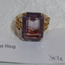 14K YELLOW GOLD LARGE AMETHYST LADIES RING 14KT NO SCRAP HERE?
