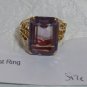 14K YELLOW GOLD LARGE AMETHYST LADIES RING 14KT NO SCRAP HERE?