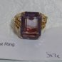 14K YELLOW GOLD LARGE AMETHYST LADIES RING 14KT NO SCRAP HERE?