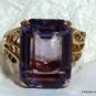 14K YELLOW GOLD LARGE AMETHYST LADIES RING 14KT NO SCRAP HERE?