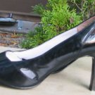 NINE & COMPANY      Black LEATHER HIGH HEELS Size 6M, STYLISH, EUC!!