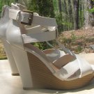 Elle Wedge Sandals Cream Wedge Beige Sandals Size 6B