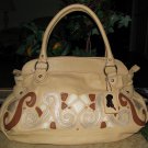 Carlos Santana Shoulder Bag Cream Large Shopper Designer Satchel Ret $325