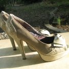 Madden Girl Gray Patent High Heel Shoes 6  Women's Designer Shoes