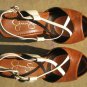 Jessica Simpson Leather Brown Studded High Heel 6B  Women's Designer Shoes