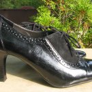 Etienne Aigner Shoes Leather Black High Heel Shoes 7 M Glossy