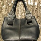 Tignanello Black Handbag Leather Small Satchel Bag