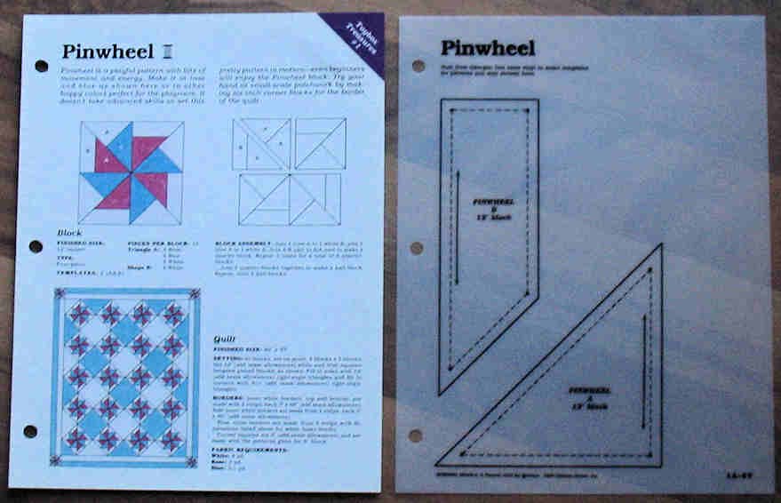 PINWHEEL Spinning Spools Quilt Pattern w/Template
