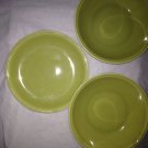 Paden City Pottery 2 Lime Fruit Dessert (Sauce) Bowl/ 1 saucers 1947