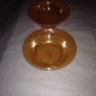 2-PEACH LUSTRE BERRY BOWLS FIRE KING
