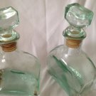 Vintage Decanter Clear Glass w/ stopper Dark Rum Bottle