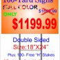 100 Full Color D/S yard signs