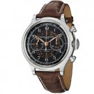 Baume and Mercier Capeland Black Dial Brown Leather Mens Watch