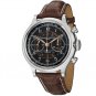 Baume and Mercier Capeland Black Dial Brown Leather Mens Watch