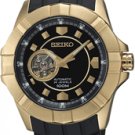 Seiko Premier Automatic Black Dial Gold-Tone Stainless Steel Mens Watch