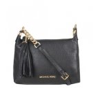 Michael Kors Weston Black Pebbled Leather Messenger Bag