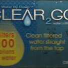 Clear2GO Sport Water Bottle with Filter, BPA Free, Silver, CWB200-3