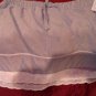 Maurices skirt ~ Size XL ~ Blue & white striped, eyelet ruffle, elastic band