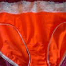 Cacique Lane Bryant panties ~ Plus 18W ~ Hipster orange / beige "Sneak a peek"