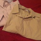 2 men's shirts ~ XL ~ 1 solid, 1 print  Short sleeve, Arrow Co & VanHuesen