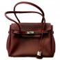 NWT BESSO Jelly Silicone Buckle Handbag Shoulder Bag With Velour Case Maroon