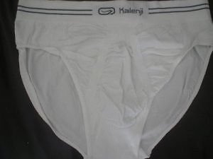 NEW Mens Kalenji Running Decathlon cotton underwear Briefs L Seamless White  Hot