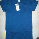 NWT Gap Body Womens Nylon Spandex Stretch Tee T-shirt M Blue HTF Discontinued