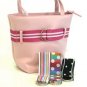 Pink Bucket Bag w Ribbon Belt