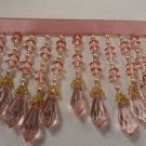 Gorgeous Beaded Fringe Trim 2 1/2 Dusky Pink ( Salmon color)