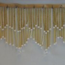 Beautiful Beaded Fringe Trim 4"Pearl, Gold & Gold long bead All is Glass