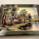 RECTANGLE SHAPE THOMAS KINKADE "HOMETOWN LAKE"